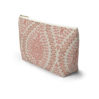Mumbai Lace Accessory Pouch w T-bottom in Pink